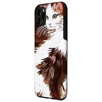 iPhone 11 Pro Max Elegant Long Haired Calico Cat Pet Portrait Case