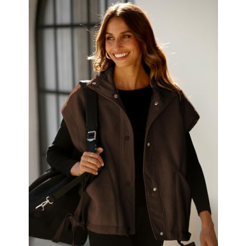 VATEAMI Women Fleece Vest for Stylish Winter Layering