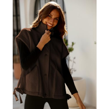 VATEAMI Women Fleece Vest for Stylish Winter Layering