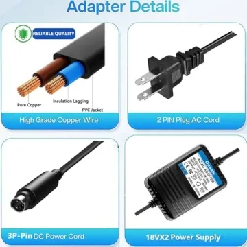 Ousaly18VX2 500mA Power Adapter for Behringer