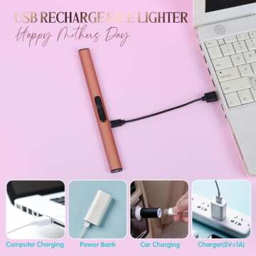 Womens Stocking Stuffers, Christmas Mothers Day Mom Gifts, Gifts for Mom, Mothers Day Grandma Nana for Wife Her Women, Mom Gifts for Mothers Day, Electric Lighter