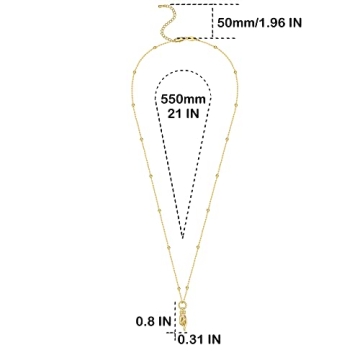 FRUMOS 18K Gold Plated Dainty Choker Layering Necklace