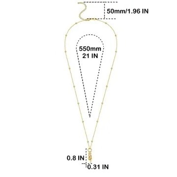 FRUMOS 18K Gold Plated Dainty Choker Layering Necklace