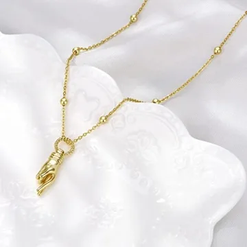 FRUMOS 18K Gold Plated Dainty Choker Layering Necklace