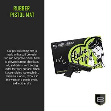 Breakthrough Clean Technologies® Handgun Mat, 17" L x 11" W, Multi-Color