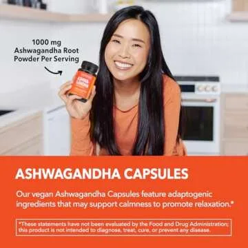Ashwagandha Capsules 1000mg with Artichoke - Vegan Stress Support