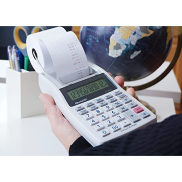 Portable Sharp EL-1611V Printing Calculator with Large Display
