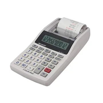Portable Sharp EL-1611V Printing Calculator with Large Display