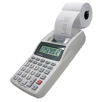 Portable Sharp EL-1611V Printing Calculator with Large Display