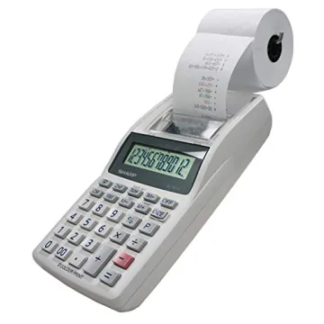 Portable Sharp EL-1611V Printing Calculator with Large Display