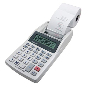 Portable Sharp EL-1611V Printing Calculator with Large Display