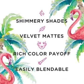 'Flamingoals' Blush Palette - 9 Shades of Reds and Pinks For All Skin Tones. Vegan And Clean Skin Care.