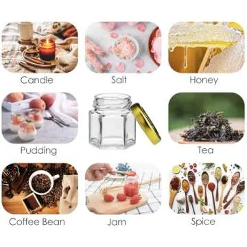 Adabocute 20 Pack Mini Honey Jars - Elegant Glass Honey Pot With Honey Dipper, Gold Lid, Bee Pendants and Jutes - Perfect For Baby Shower Favors, Wedding Favors