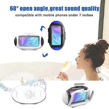 URROY Shower Phone Holder Waterproof Rotation for All Phones