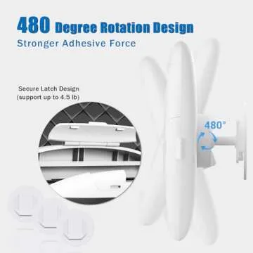 URROY Shower Phone Holder Waterproof Rotation for All Phones