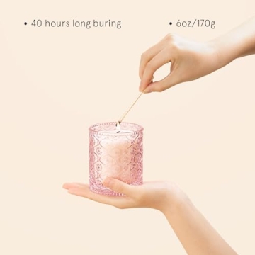 Sandalwood Rose Candle - 40 Hr Natural Soy Bliss