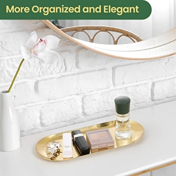 Elegant 2PACK Gold Decorative Tray for Home Organization