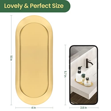 Elegant 2PACK Gold Decorative Tray for Home Organization