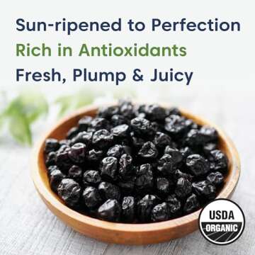 Wilderness Poets Oregon Blueberries - Organic Whole Dried Fruit