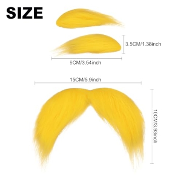 Yellow Fake Beard for Kids and Adults - Fun Costume
