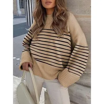 Stylish ANRABESS Fuzzy Knit Oversized Sweater for Women