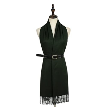 RIIQIICHY Pashmina Shawl for Women Weddings Wraps for Evening Dresses Army Green Scarfs for Winter W...