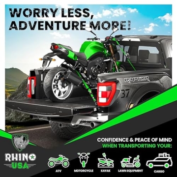 Rhino USA Retractable Ratchet Tie Down Straps 10ft 1209lb