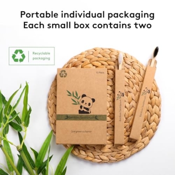 Eco-Friendly Bamboo Toothbrush Set for Adults and Kids