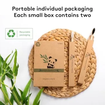 Eco-Friendly Bamboo Toothbrush Set for Adults and Kids