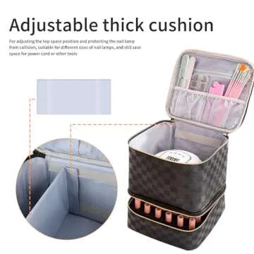 KGMCARE Nail Polish Organizer Bag - Travel Friendly & Stylish