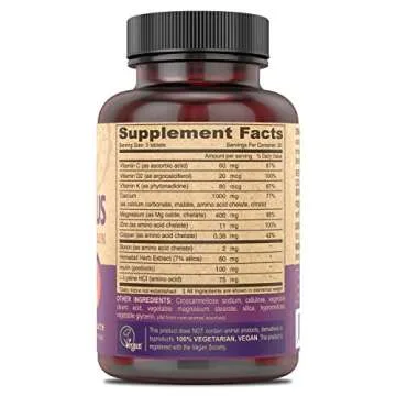 DEVA Vegan Calcium Magnesium Supplement for Bone Health