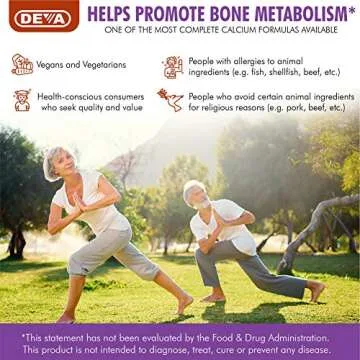 DEVA Vegan Calcium Magnesium Supplement for Bone Health