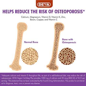 DEVA Vegan Calcium Magnesium Supplement for Bone Health