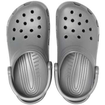 Crocs Unisex-Adult Classic Clogs (Best Sellers), Slate Grey, 10 Men/12 Women