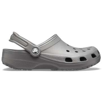 Crocs Unisex-Adult Classic Clogs (Best Sellers), Slate Grey, 10 Men/12 Women
