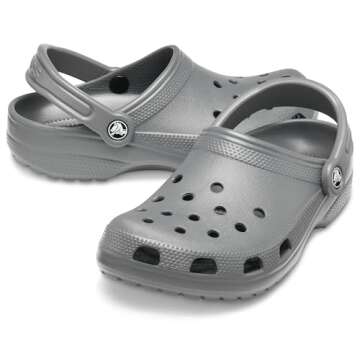 Crocs Unisex-Adult Classic Clogs (Best Sellers), Slate Grey, 10 Men/12 Women