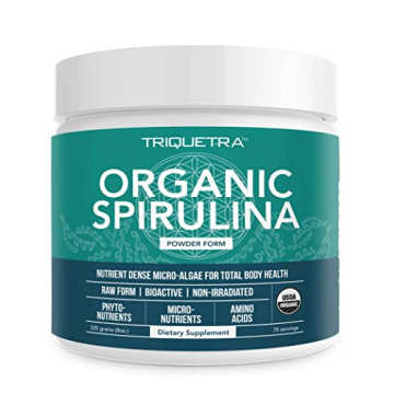 Organic Spirulina Powder - Made with Parry® Spirulina, Highest Nutrient Density - Non-Irradiated, 4...
