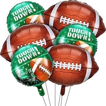 6 Pieces Football Balloons Set, 3 Pieces Football Field Balloons and 3 Pieces Football Foil Balloons...