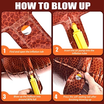 Football Balloons Set for Game Day and Birthday Parties