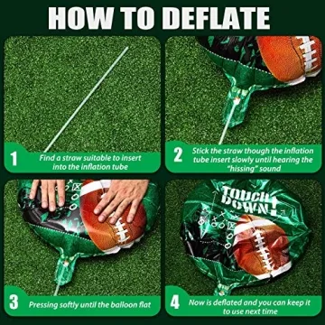 Football Balloons Set for Game Day and Birthday Parties