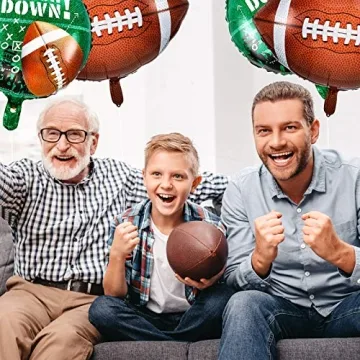 Football Balloons Set for Game Day and Birthday Parties