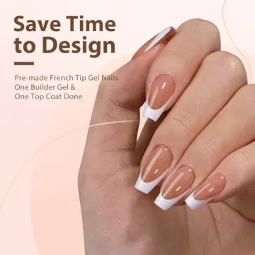 BTArtboxnails French Tip Gel Nail Tips - Quick DIY Manicure