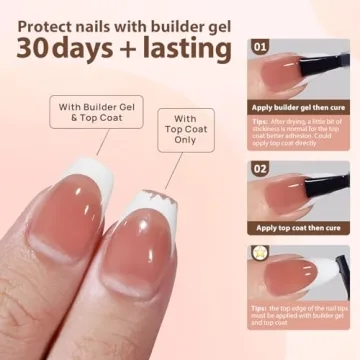 BTArtboxnails French Tip Gel Nail Tips - Quick DIY Manicure