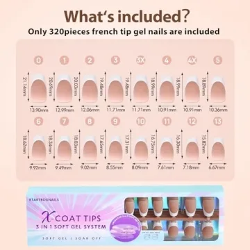 BTArtboxnails French Tip Gel Nail Tips - Quick DIY Manicure