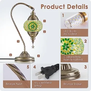 Yarra-Decor Moroccan Mosaic Lamp - 3 Colors Available