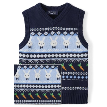 Children's Place Baby Boys' Sweater Vest - Charming & Cozy