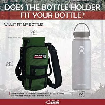 Durable Water Bottle Holder for 40oz Bottles - Wild Wolf Outfitters