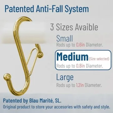 Blau Marité Anti-Fall Metal S-Hooks for Home Organisation