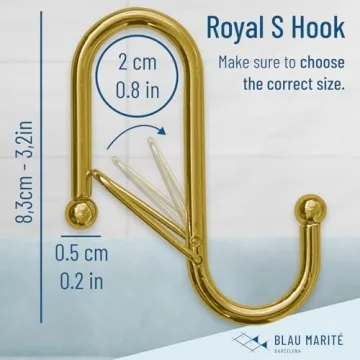 Blau Marité Anti-Fall Metal S-Hooks for Home Organisation