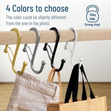 Blau Marité Anti-Fall Metal S-Hooks for Home Organisation